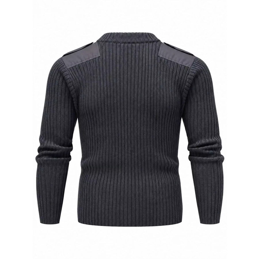 Men’s Plus Size Ribbed V-Neck Sweater Apparel and Accessories