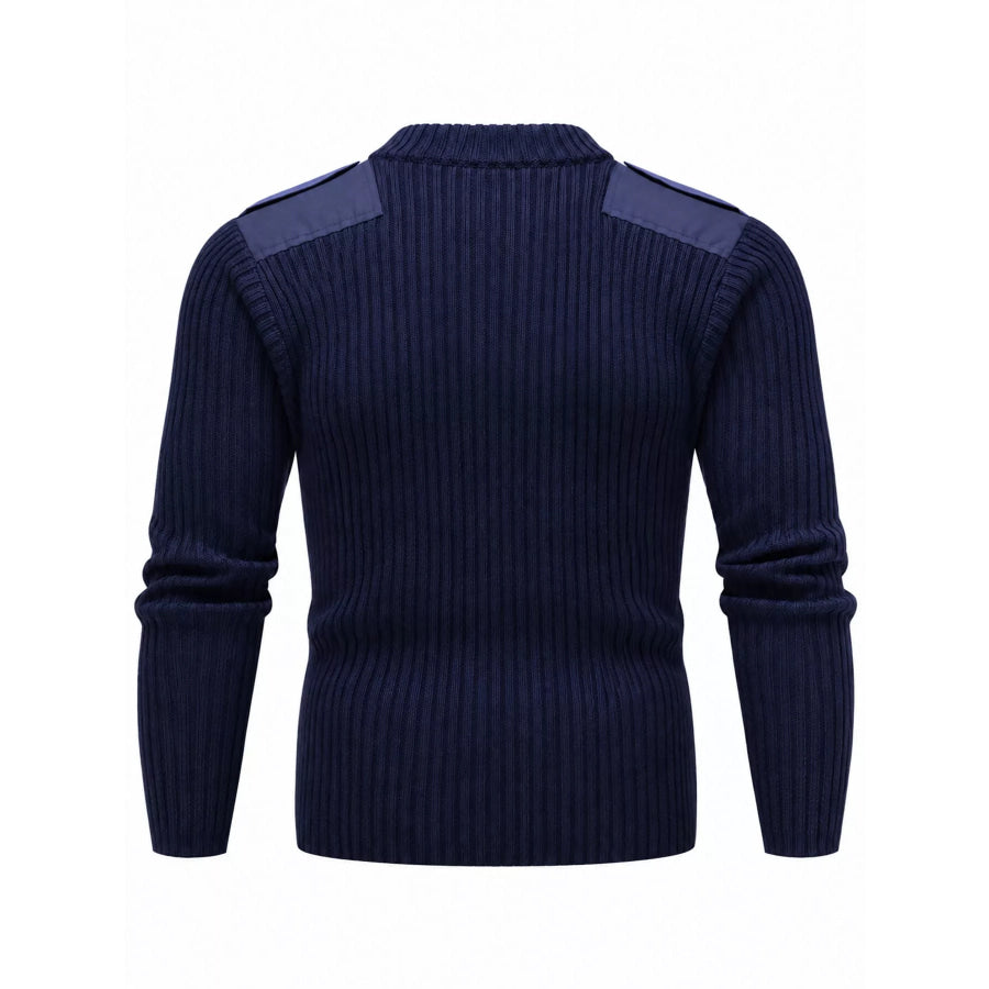 Men’s Plus Size Ribbed V-Neck Sweater Apparel and Accessories