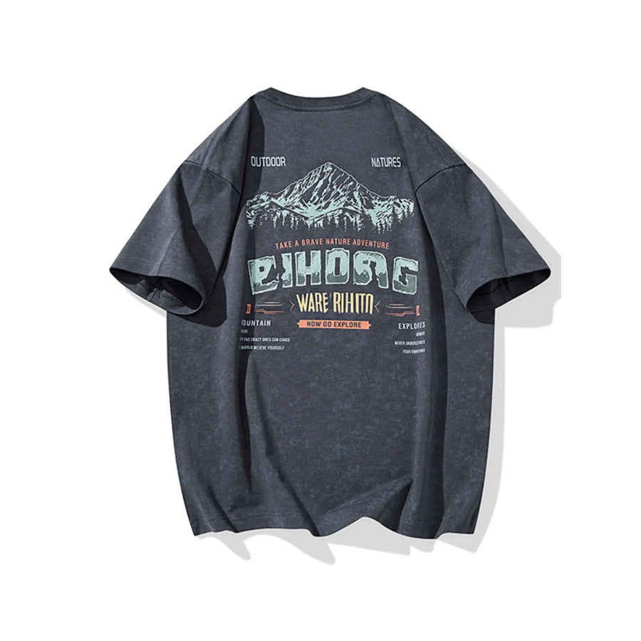 Men’s Plus Size Round Neck Half Sleeve T-Shirt Apparel and Accessories