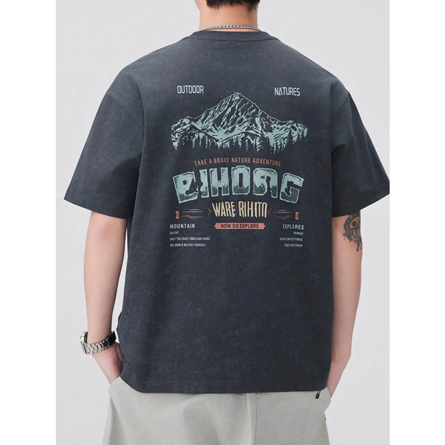 Men’s Plus Size Round Neck Half Sleeve T-Shirt Apparel and Accessories