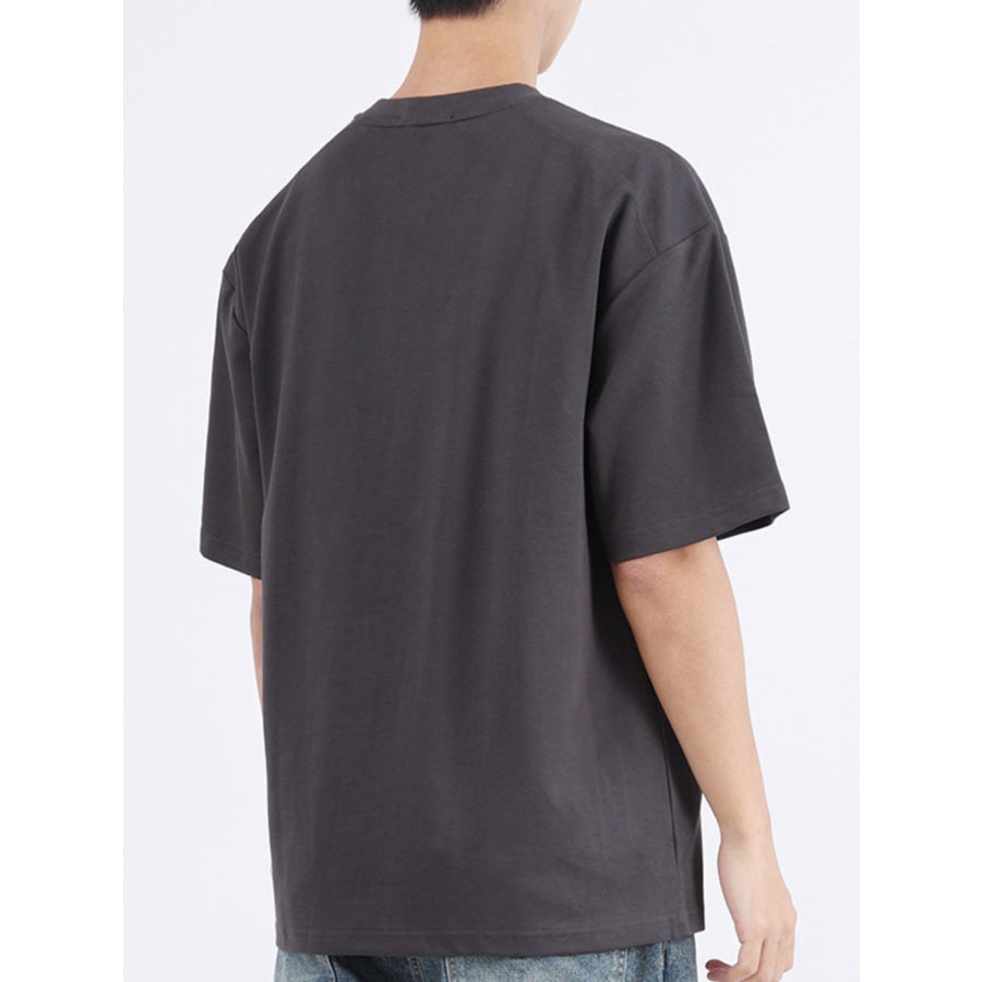 Men’s Plus Size Round Neck Half Sleeve T-Shirt Apparel and Accessories