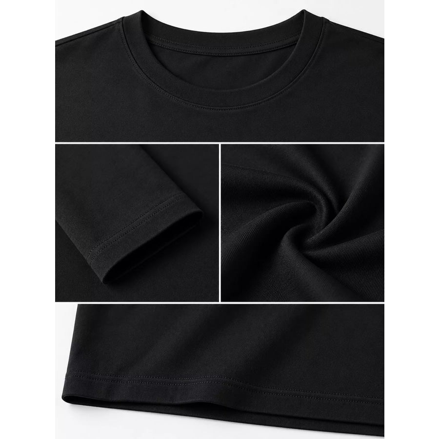 Men’s Plus Size Round Neck Long Sleeve T-Shirt Apparel and Accessories