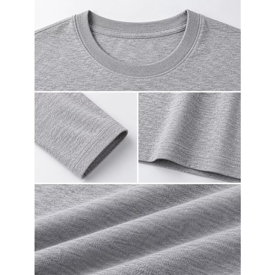 Men’s Plus Size Round Neck Long Sleeve T-Shirt Apparel and Accessories