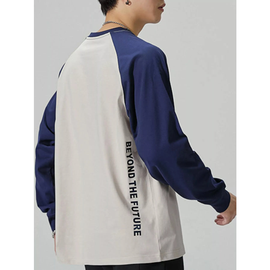 Men’s Plus Size Round Neck Raglan Sleeve T-Shirt Apparel and Accessories