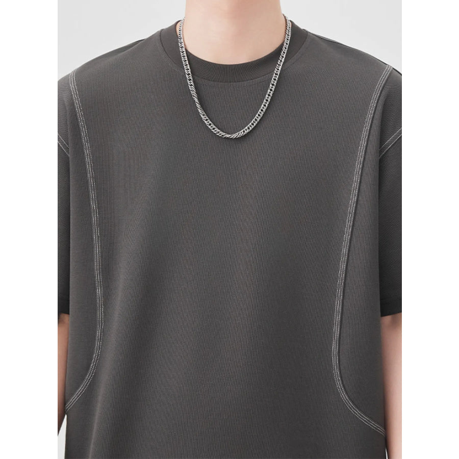Men’s Plus Size Round Neck Relaxed Fit T-Shirt Apparel and Accessories