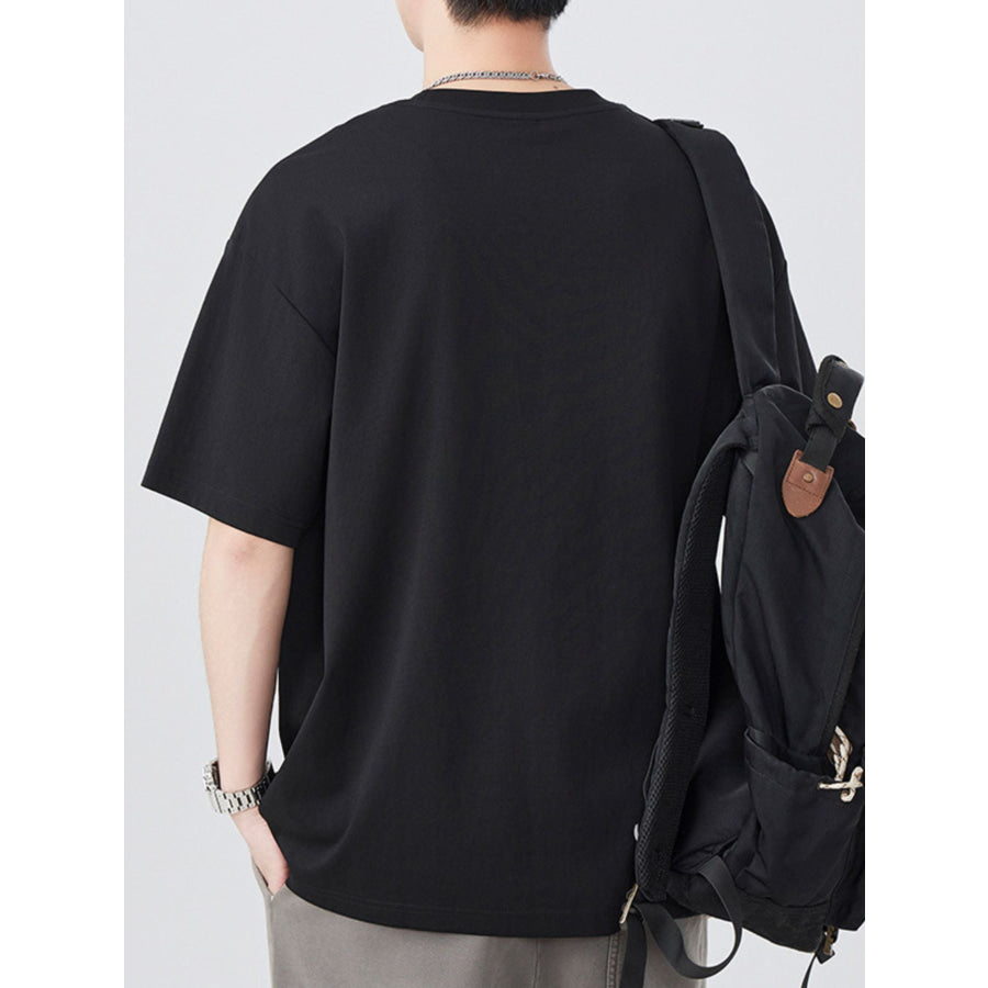 Men’s Plus Size Round Neck Short Sleeve T-Shirt Apparel and Accessories