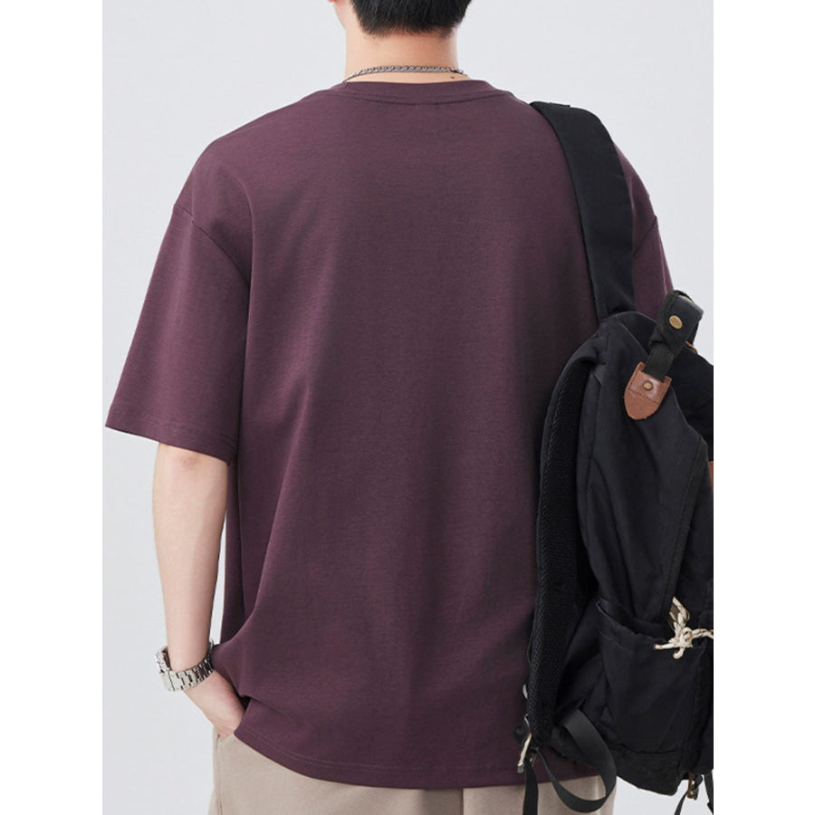 Men’s Plus Size Round Neck Short Sleeve T-Shirt Apparel and Accessories
