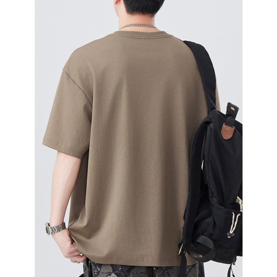 Men’s Plus Size Round Neck Short Sleeve T-Shirt Apparel and Accessories