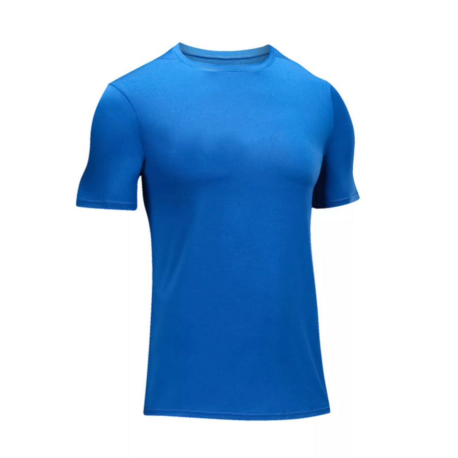 Men’s Plus Size Round Neck Short Sleeve T-Shirt Royal Blue / M Apparel and Accessories