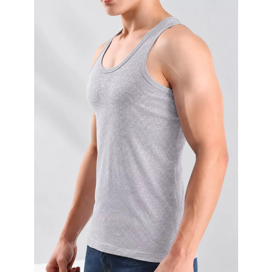 Men’s Plus Size Round Neck Tank Apparel and Accessories