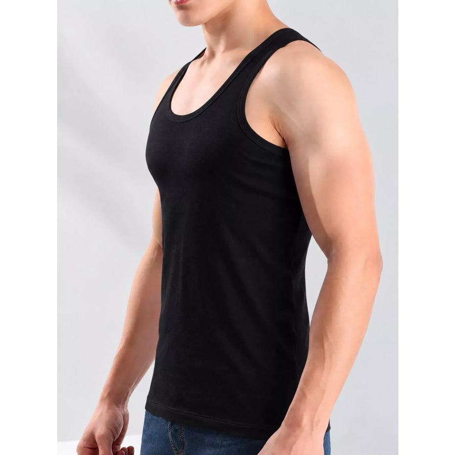 Men’s Plus Size Round Neck Tank Apparel and Accessories