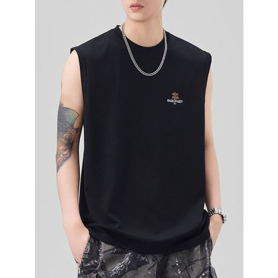 Men’s Plus Size Round Neck Tank Black / M Apparel and Accessories