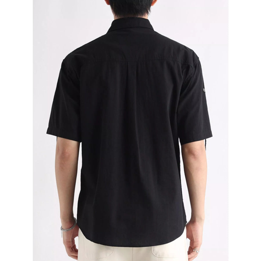 Men’s Plus Size Short Sleeve Button-Down Shirt Apparel and Accessories