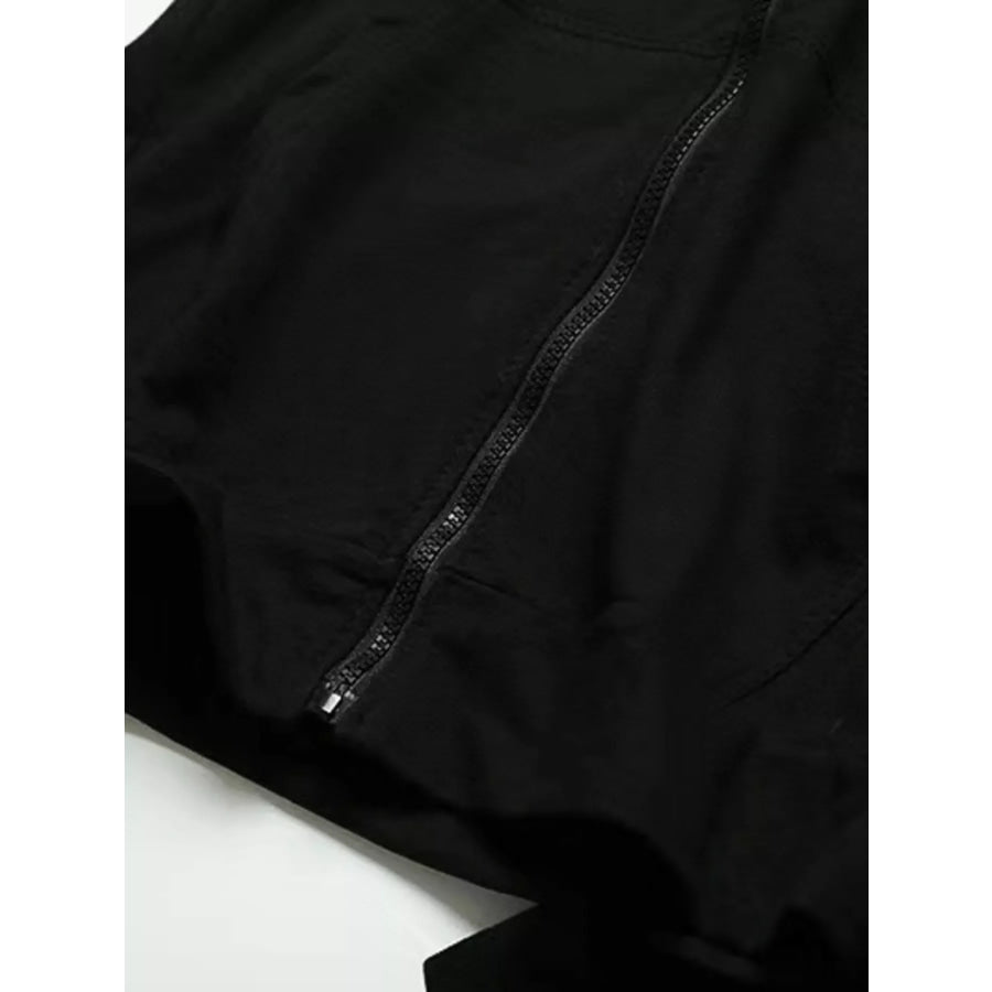 Men’s Plus Size Short Sleeve Zip Up Hoodie Top Apparel and Accessories