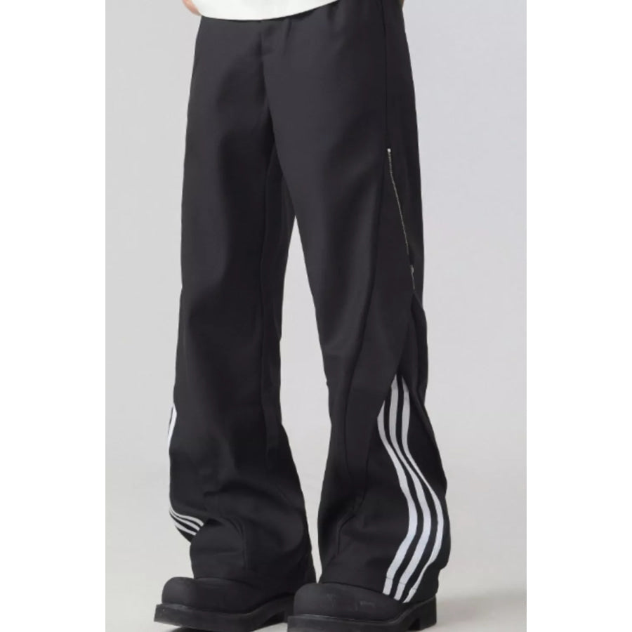 Men’s Plus Size Side Stripe Wide Leg Pants Apparel and Accessories