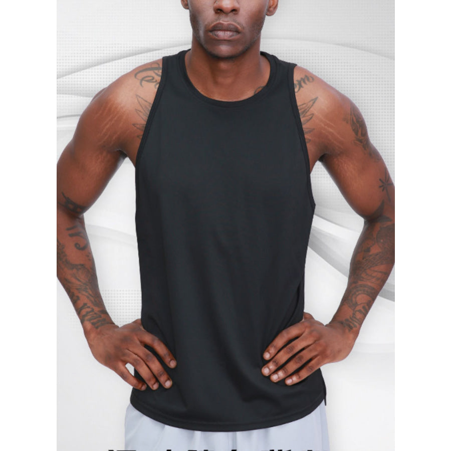 Men’s Plus Size Sleeveless Performance Active Tank Black / M Apparel and Accessories