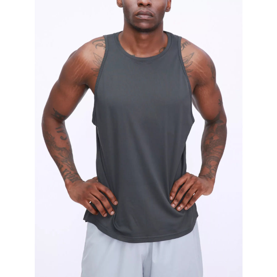 Men’s Plus Size Sleeveless Performance Active Tank Grey / M Apparel and Accessories