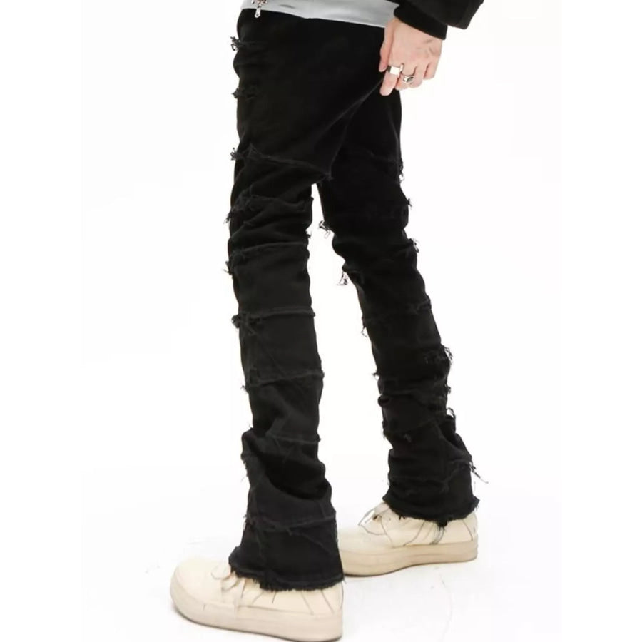Men’s Plus Size Slim Fit Frayed Hem Jeans Apparel and Accessories
