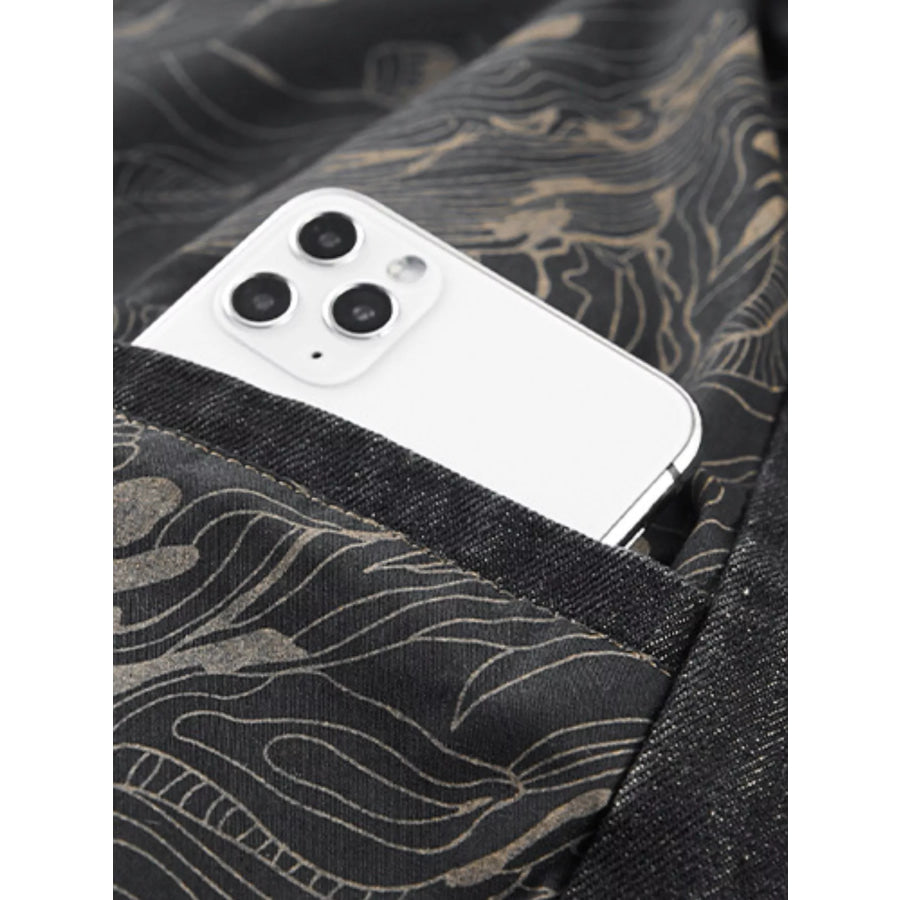 Men’s Plus Size Slim Fit Long Sleeve Denim Blazer Apparel and Accessories