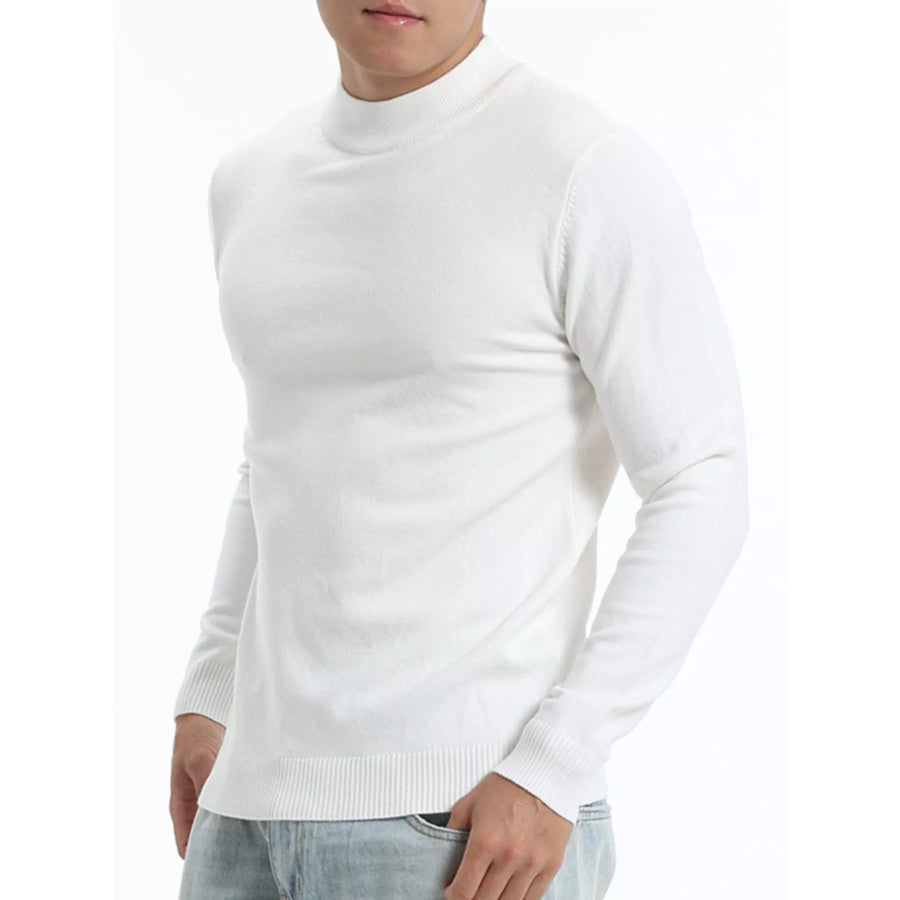 Men’s Plus Size Slim-Fit Mock Neck Knit Top Apparel and Accessories