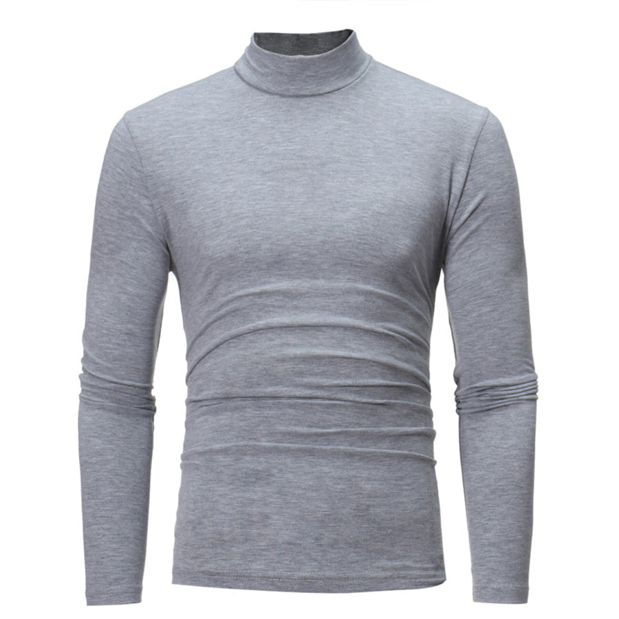 Men’s Plus Size Slim Fit Mock Neck Long Sleeve T-Shirt Apparel and Accessories