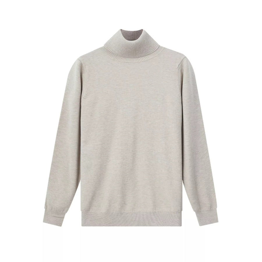 Men’s Plus Size Slim-Fit Ribbed Turtleneck Sweater Apparel and Accessories