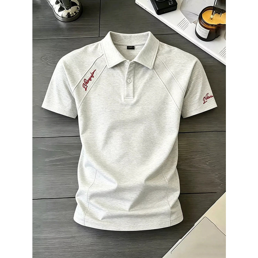 Men’s Plus Size Slim-Fit Short Sleeve Polo Gray / M Apparel and Accessories