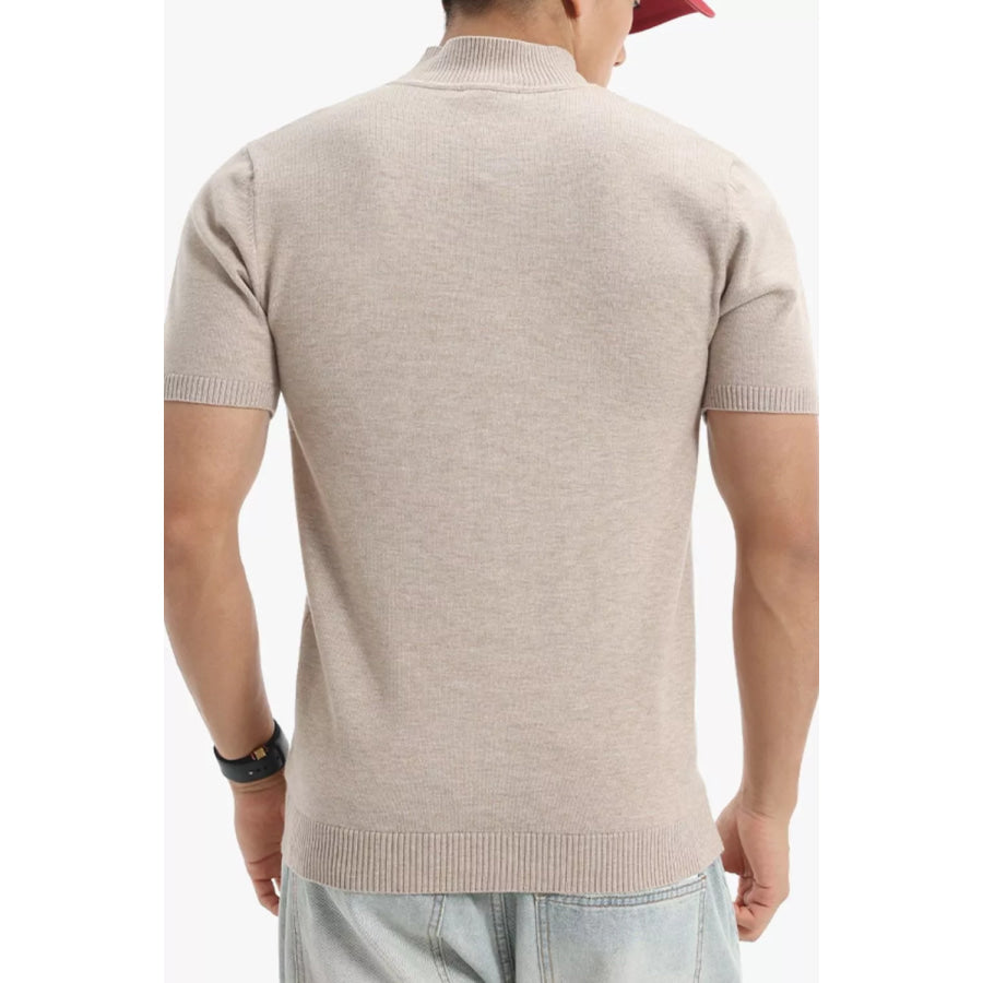 Men’s Plus Size Slim Fit Short Sleeve Sweater Apparel and Accessories