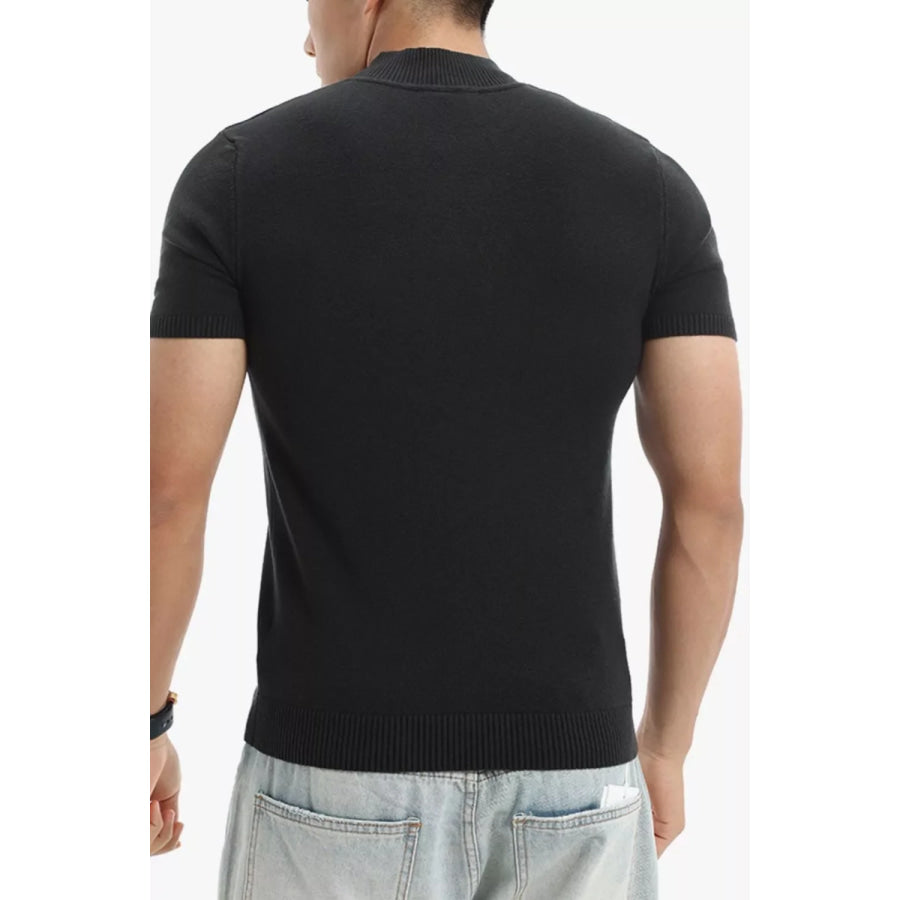 Men’s Plus Size Slim Fit Short Sleeve Sweater Apparel and Accessories