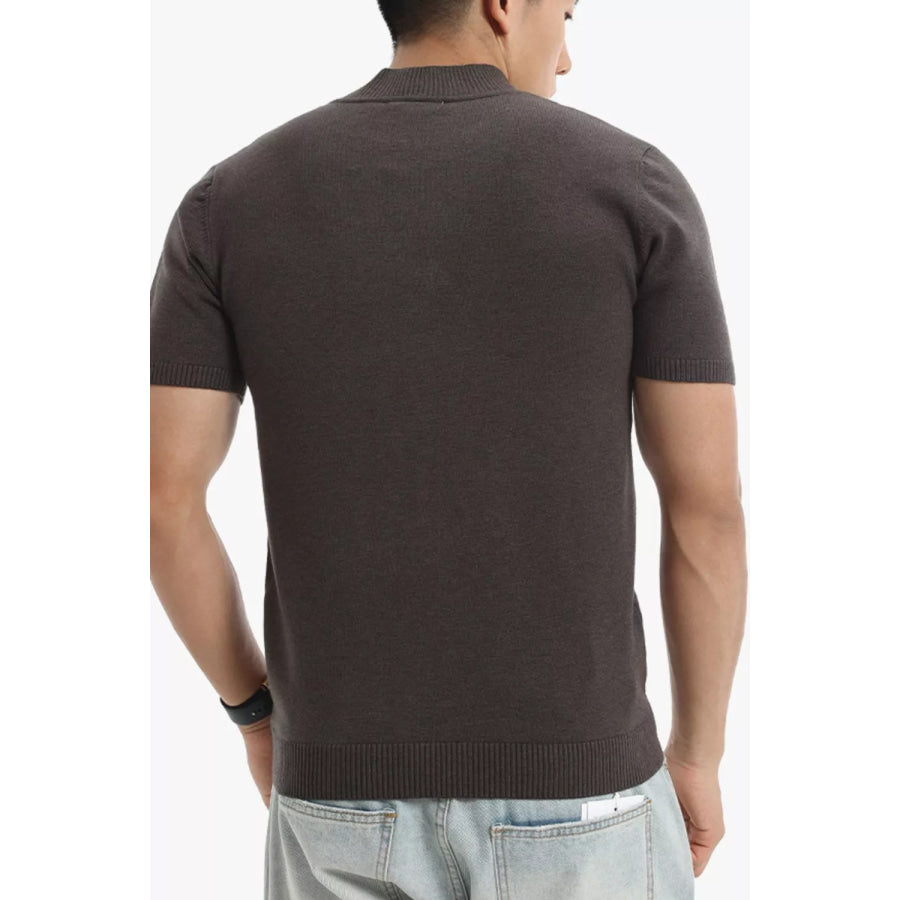 Men’s Plus Size Slim Fit Short Sleeve Sweater Apparel and Accessories