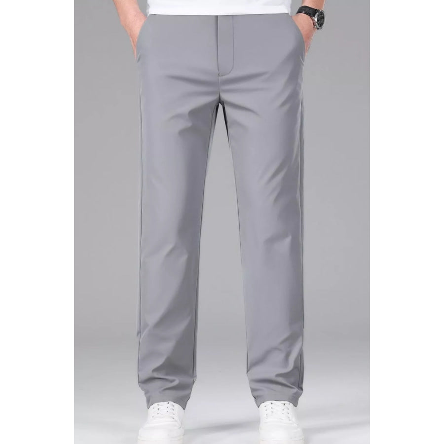 Men’s Plus Size Slim-Fit Stretch Dress Pants Gray / M Apparel and Accessories