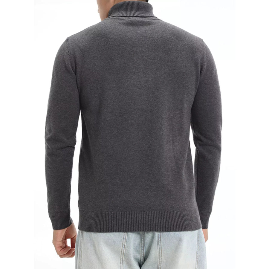 Men’s Plus Size Slim-Fit Turtleneck Sweater Apparel and Accessories