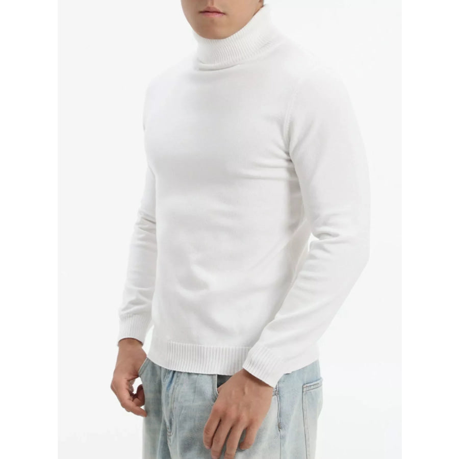 Men’s Plus Size Slim-Fit Turtleneck Sweater Apparel and Accessories
