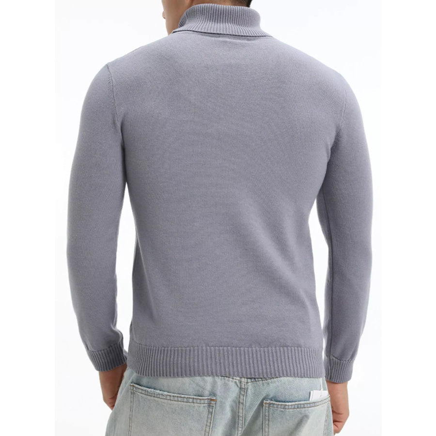 Men’s Plus Size Slim-Fit Turtleneck Sweater Apparel and Accessories