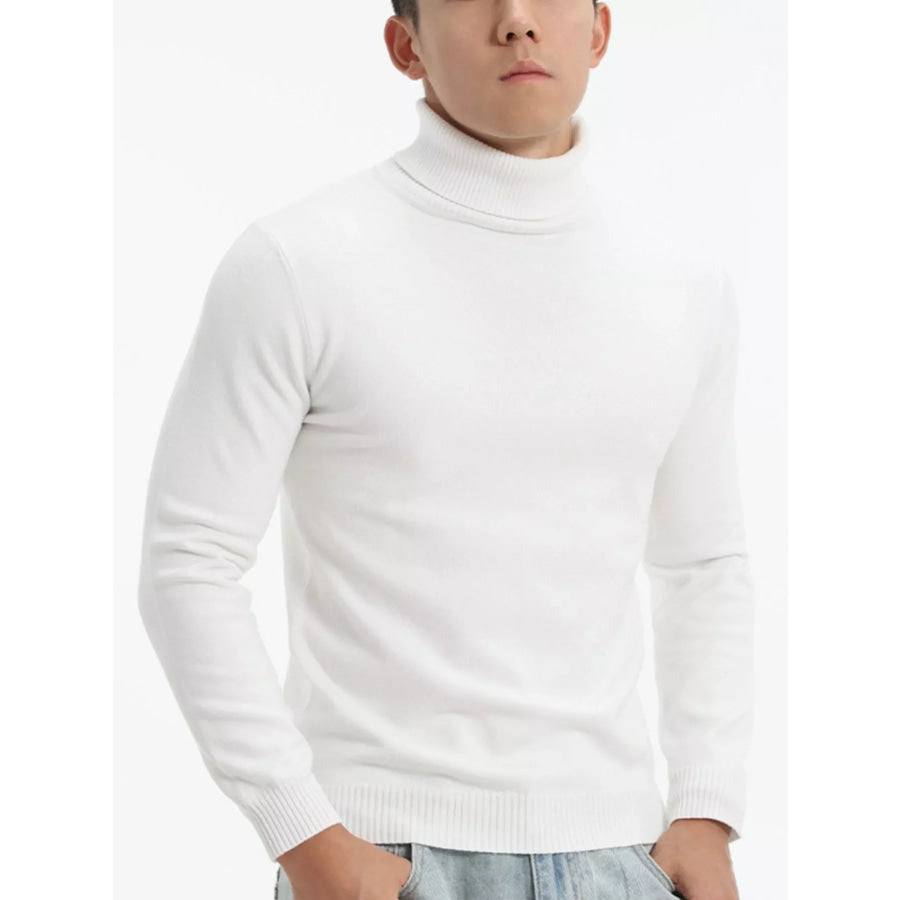 Men’s Plus Size Slim-Fit Turtleneck Sweater Apparel and Accessories