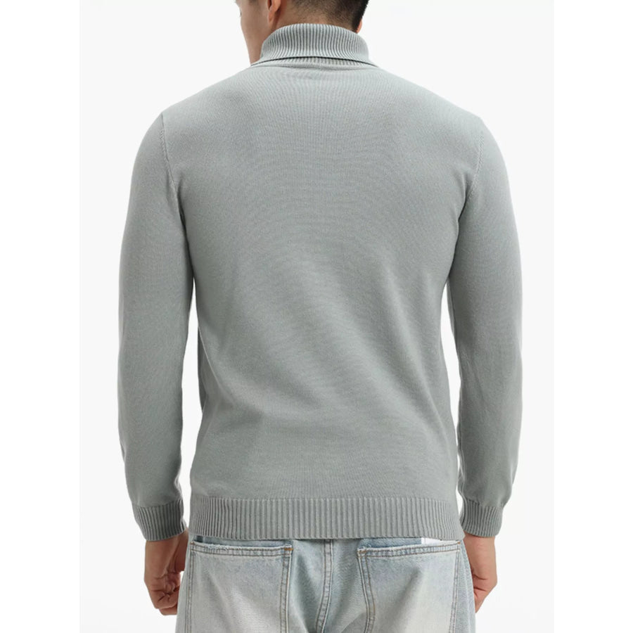 Men’s Plus Size Slim-Fit Turtleneck Sweater Apparel and Accessories
