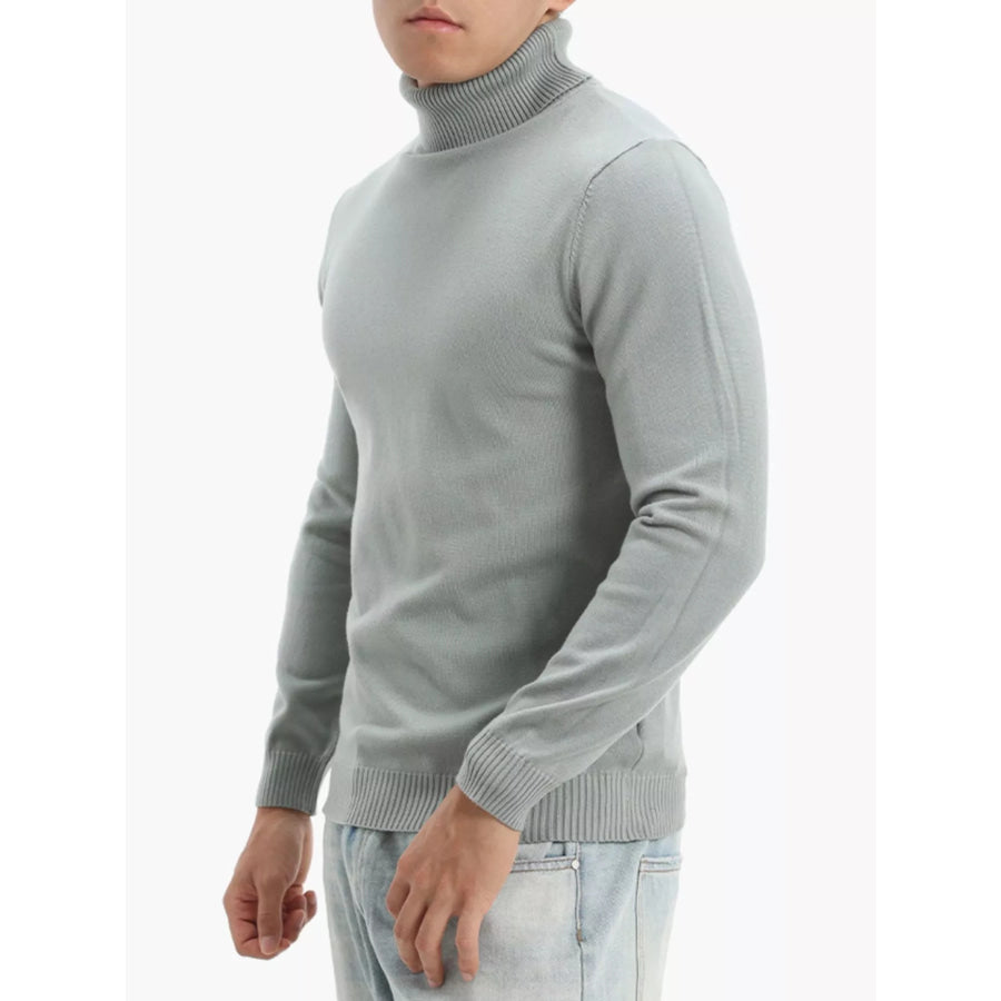 Men’s Plus Size Slim-Fit Turtleneck Sweater Apparel and Accessories