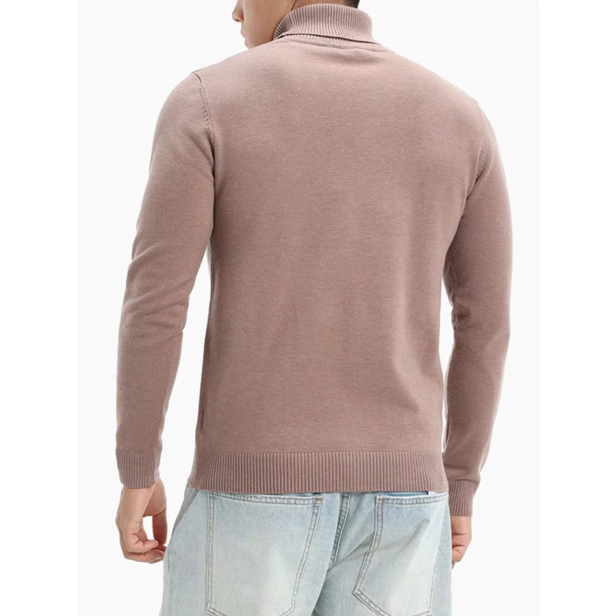 Men’s Plus Size Slim-Fit Turtleneck Sweater Apparel and Accessories