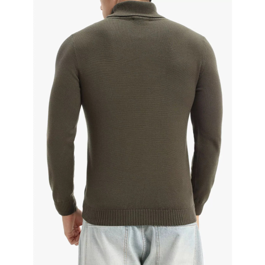 Men’s Plus Size Slim-Fit Turtleneck Sweater Apparel and Accessories