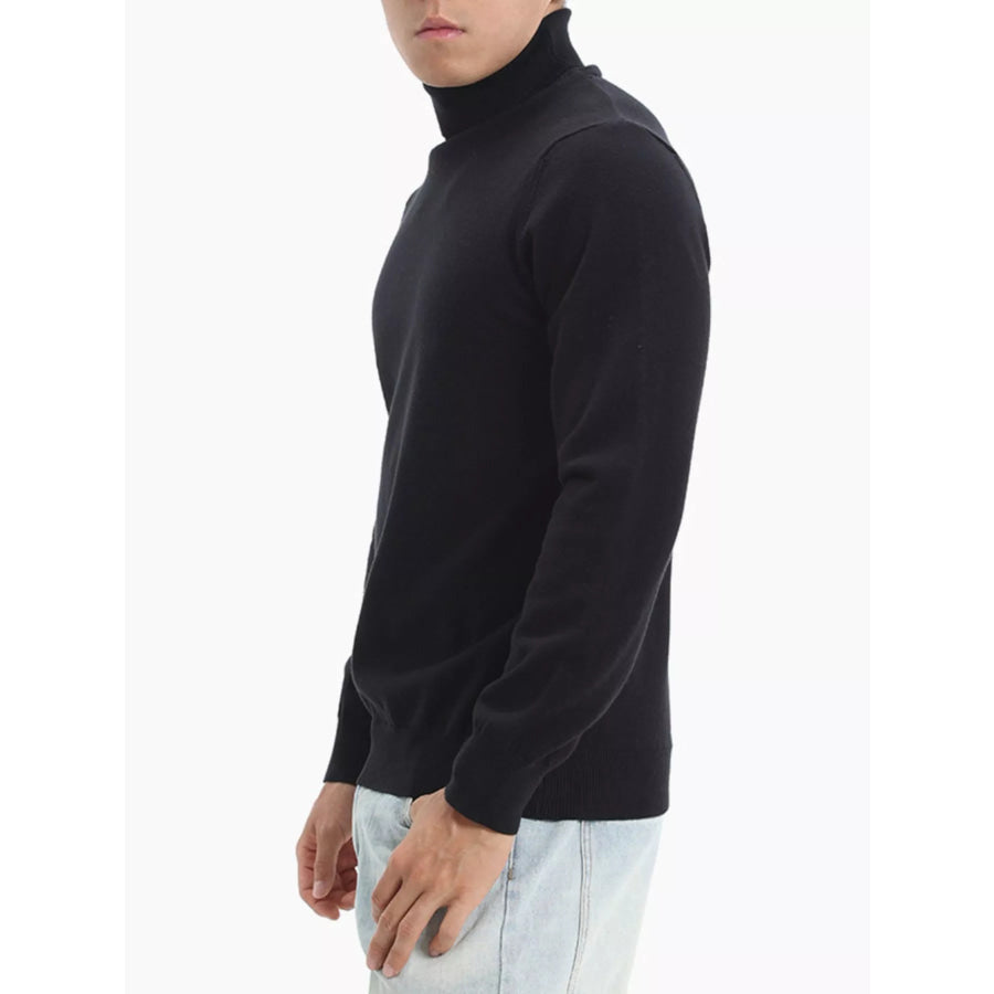 Men’s Plus Size Slim-Fit Turtleneck Sweater Apparel and Accessories