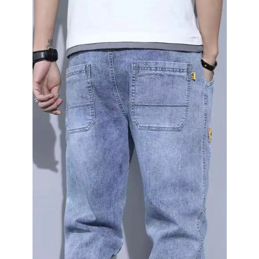 Men’s Plus Size Slim Fit Wash Jeans Apparel and Accessories