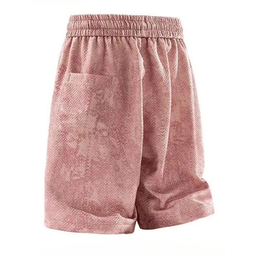 Men’s Plus Size Snake Print Drawstring Shorts Apparel and Accessories