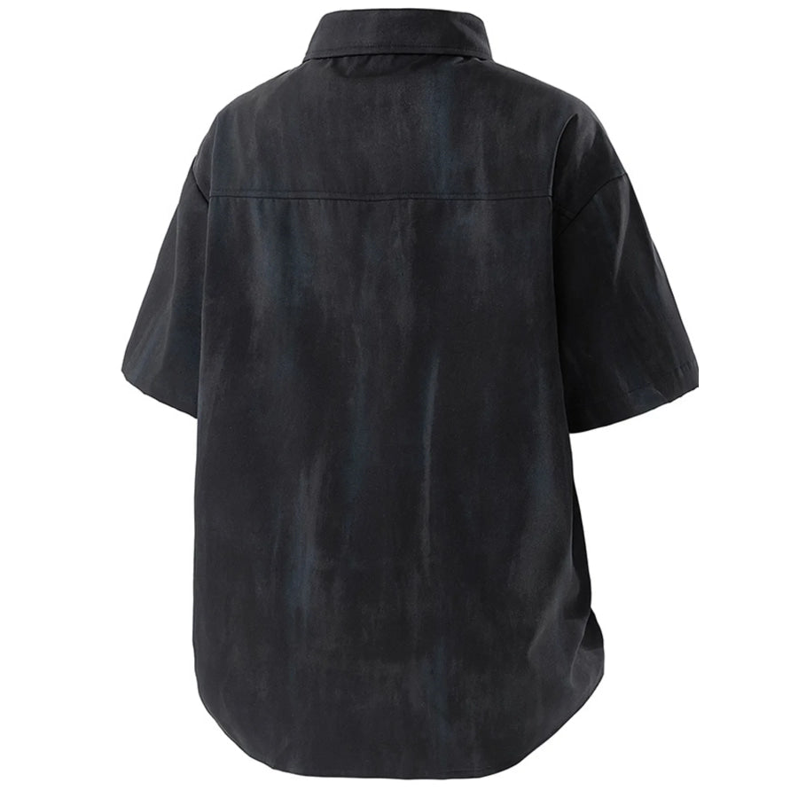 Men’s Plus Size Snap Down Short Sleeve Shirt Apparel and Accessories