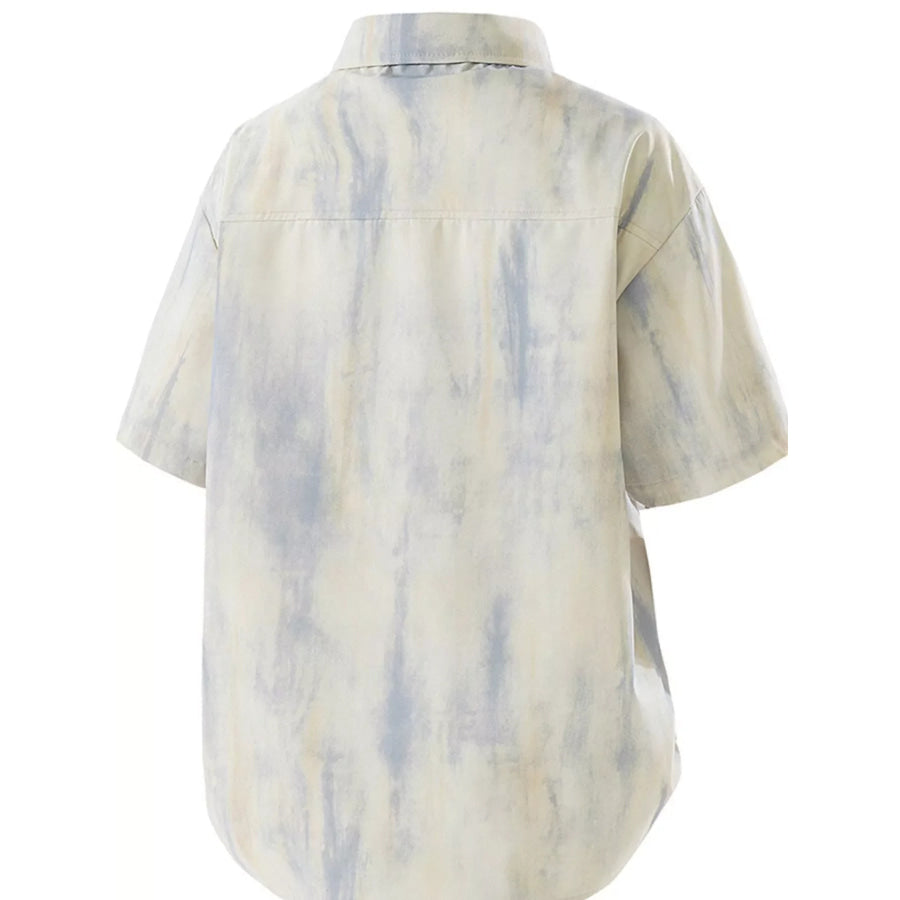 Men’s Plus Size Snap Down Short Sleeve Shirt Apparel and Accessories