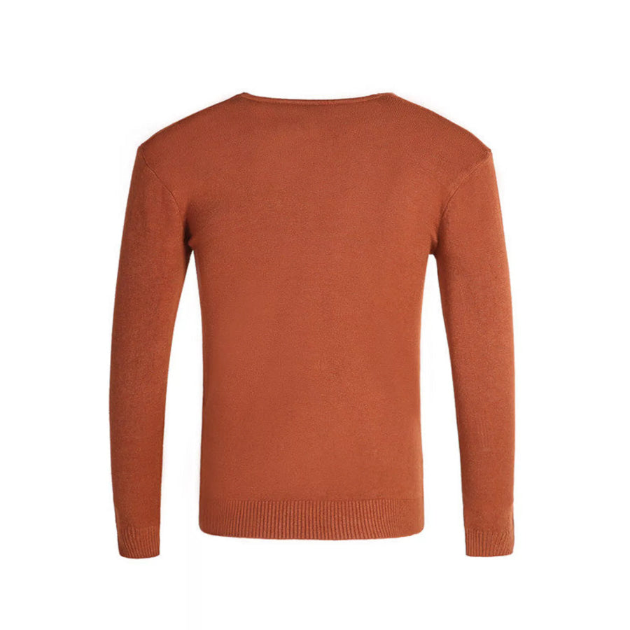 Men’s Plus Size Solid Color Long Sleeve Knit Top Apparel and Accessories