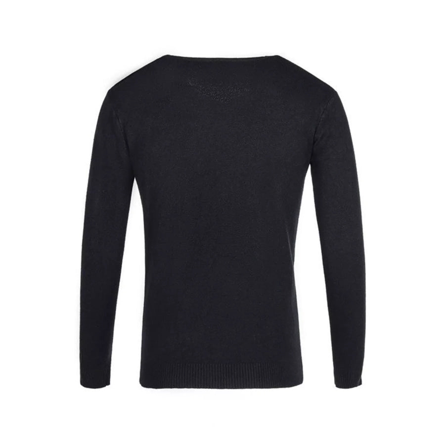 Men’s Plus Size Solid Color Long Sleeve Knit Top Apparel and Accessories