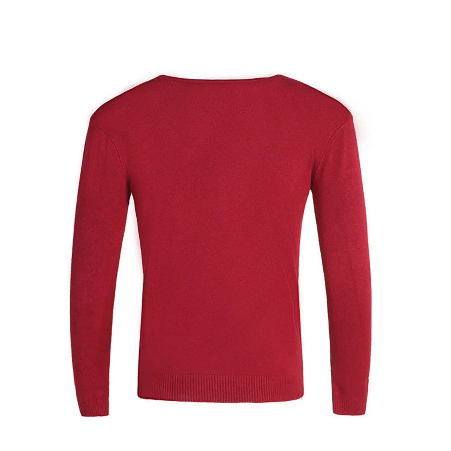 Men’s Plus Size Solid Color Long Sleeve Knit Top Apparel and Accessories