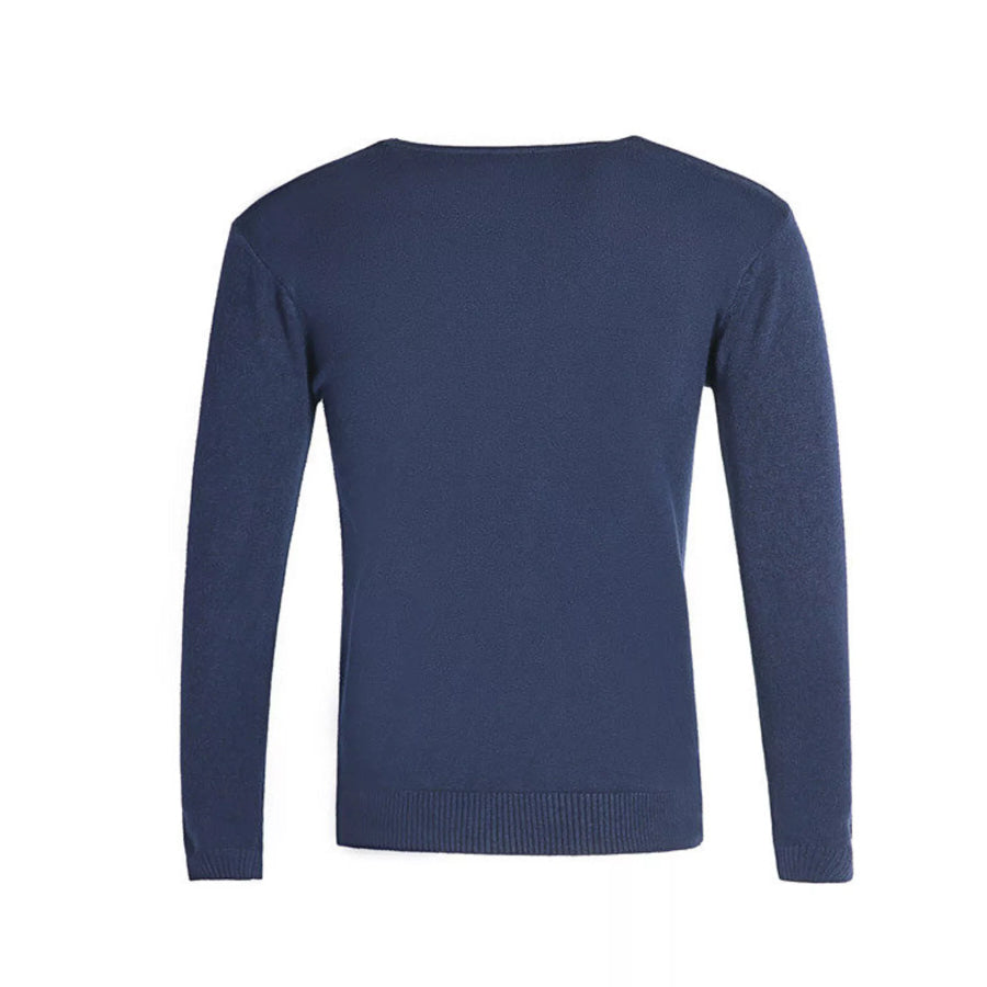 Men’s Plus Size Solid Color Long Sleeve Knit Top Apparel and Accessories