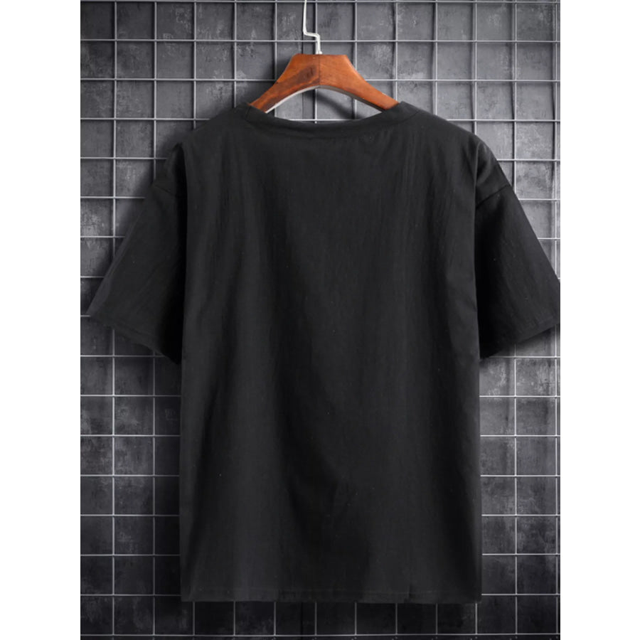 Men’s Plus Size Solid Color Short Sleeve T-Shirt Apparel and Accessories