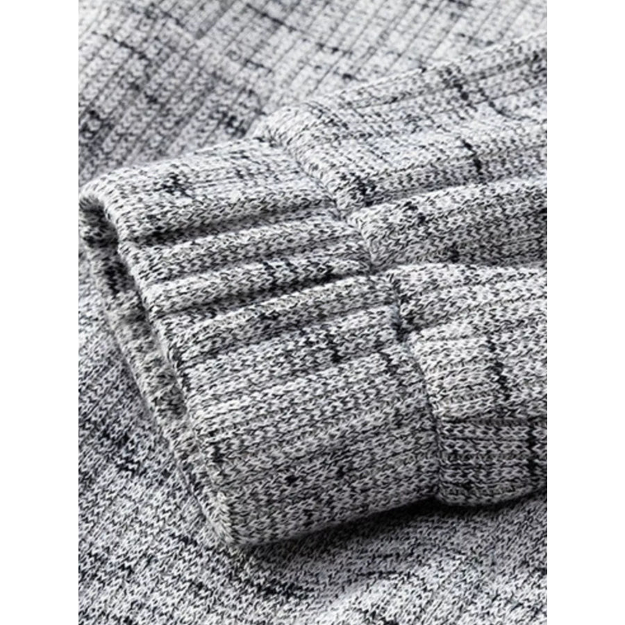 Men’s Plus Size Stand Collar Textured Sweatshirt with Kangaroo Pocket Apparel and Accessories